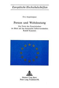 Person Und Weltdeutung