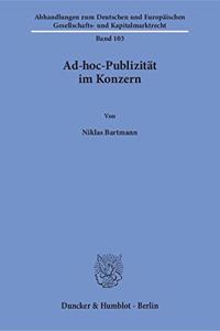 Ad-Hoc-Publizitat Im Konzern