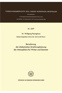 Berechnung der diabatischen Strahlungsheizung der Atmosphäre für Winter und Sommer