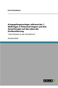 Kriegsgefangenenlager während des 1. Welkrieges in Österreich-Ungarn und ihre Auswirkungen auf das Leben der Zivilbevölkerung