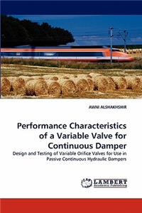 Performance Characteristics of a Variable Valve for Continuous Damper