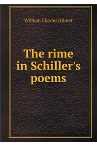 The Rime in Schiller's Poems