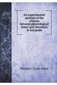 An experimental analysis of the relation between physiological states and rheotaxin in Iosopoda