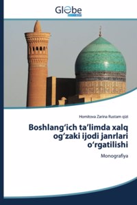 Boshlang'ich ta'limda xalq og'zaki ijodi janrlari o'rgatilishi