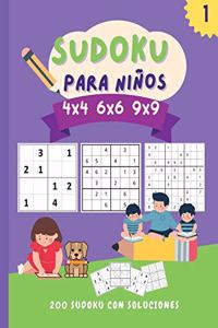 Sudoku para niños 4x4 6x6 9x9