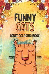Funny Cats Adult Coloring book