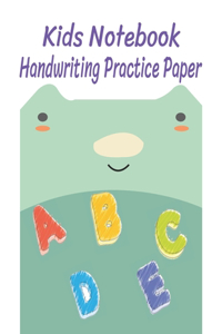 Handwriting practice paper kids notebook