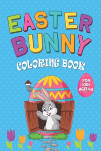 Easter Bunny Coloring Book for Kids Ages 4-8