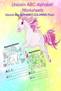 Unicorn ABC Alphabet Worksheets