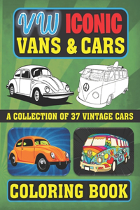 VW Iconic Vans & Cars Coloring Book