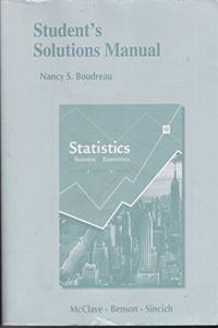 Statistics for Business and Economics, Student's Solutions Manual, Xlstat for Pearson Education Access Code Card, Mystatlab for Business Statistics --