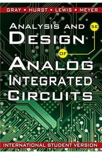 Analysis and Design of Analog Integrated Circuits, International Student Version