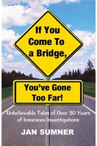 If You Come to a Bridge - You've Gone Too Far