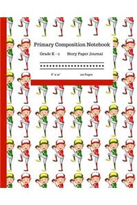 Primary Composition Notebook Grades K-2 Story Paper Journal 8 x 10 120 Pages