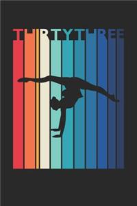 Gymnastics Notebook for 33 Year Old Women and Men - Vintage Gymnastics Journal - 33rd Birthday Gift for Gymnast Diary