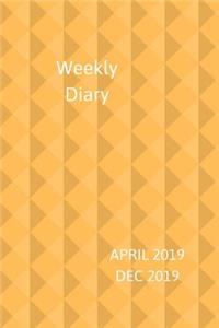 Weekly Diary April 2019-Dec 2019
