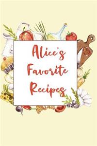 Alice's Favorite Recipes