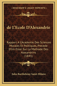 de L'Ecole D'Alexandrie