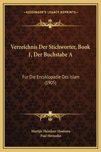 Verzeichnis Der Stichworter, Book 1, Der Buchstabe a
