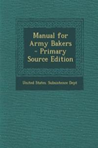 Manual for Army Bakers