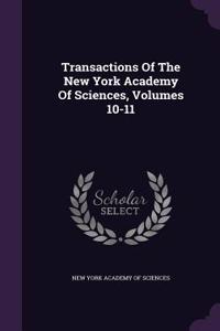 Transactions of the New York Academy of Sciences, Volumes 10-11