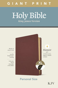 KJV Personal Size Giant Print Bible, Filament Edition, Brown