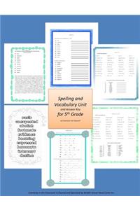 Spelling and Vocabulary Unit for 5th Grade