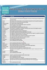 Anatomy Terminology II (Speedy Study Guide)