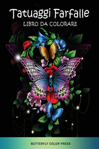 Tatuaggi Farfalle Libro da Colorare