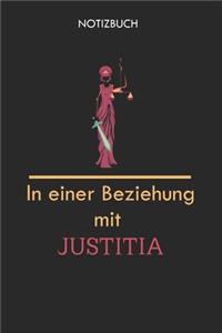 In einer Beziehung mit Justitia Notizbuch