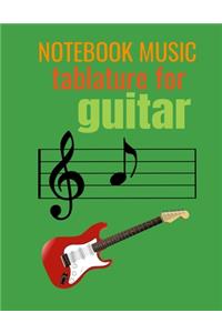 Notebook Music Tablature for Guitar