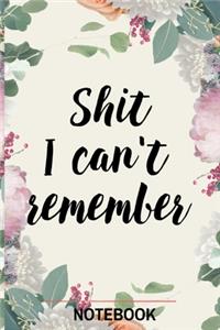 Shit I can't remember a5 notebook