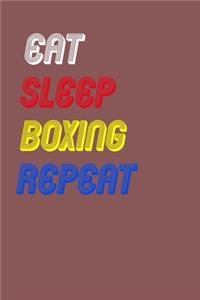 Eat Sleep boxing Repeat Notebook Fan Sport Gift