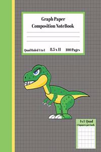 Graph Composition Notebook 4 Squares per inch 4x4 Quad Ruled 4 to 1 / 8.5 x 11 100 Sheets