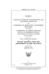 Hearing on National Defense Authorization Act for Fiscal Year 2011 and oversight of previously authorized programs