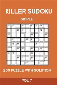 Killer Sudoku Simple 200 Puzzle With Solution Vol 7