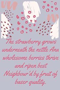 The strawberry grows underneath the nettle