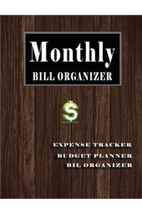 Monthly Bill Organizer Expense Tracker Budget Planner