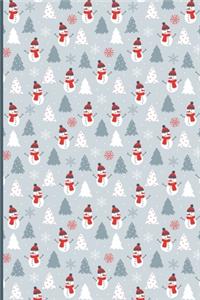 Christmas Tree and Snowman - Blank Journal Notebook