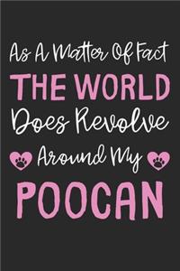 As A Matter Of Fact The World Does Revolve Around My Poocan: Lined Journal, 120 Pages, 6 x 9, Poocan Dog Gift Idea, Black Matte Finish (As A Matter Of Fact The World Does Revolve Around My Poocan Journal)