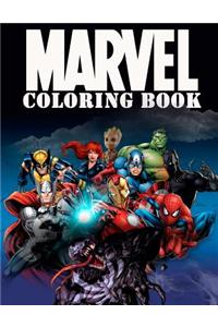 Marvel Coloring Book: Super Heroes, Avangers, Spider-Man, Captain America, Deadpool, Venom, Thor, Hulk, Black Panther, Iron Man and Etc. Coloring Pages (Ages 5-10)