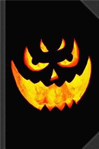 Evil Glowing Pumpkin Journal Notebook