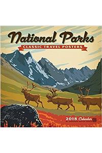 National Parks Classic Posters 2018 Wall Calendar