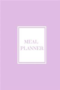 Meal Planner: Pastel Purple Weekly Meal Planner with Grocery List