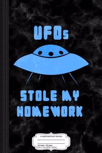 Kids UFOs Stole My Homework Composition Notebook
