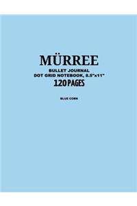Murree Bullet Journal, Blue Corn, Dot Grid Notebook, 8.5