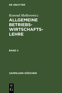 Sammlung Göschen Allgemeine Betriebswirtschaftslehre