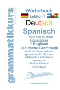 Wörterbuch Deutsch - Spanisch - Lateinamerika - Englisch A1 Lektion 1