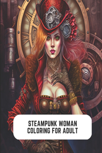 Steampunk Woman Coloring For Adult