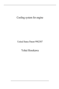 Cooling system for engine